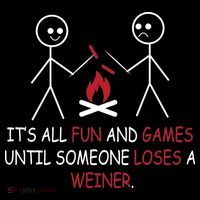 Fun And Games Until Someone Loses A Wiener High Crown Mesh Back Trucker Hat