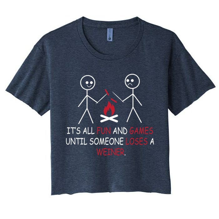 Fun And Games Until Someone Loses A Wiener Crop Top