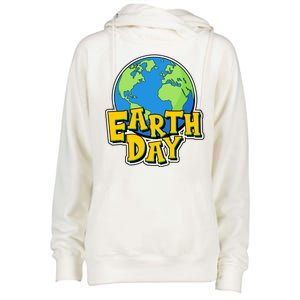 Fun Celebrate Earth Day Womens Funnel Neck Pullover Hood