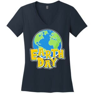 Fun Celebrate Earth Day Women's V-Neck T-Shirt