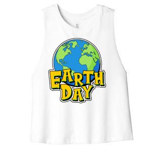 Fun Celebrate Earth Day Women's Racerback Cropped Tank