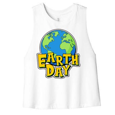 Fun Celebrate Earth Day Women's Racerback Cropped Tank