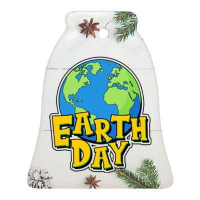 Fun Celebrate Earth Day Ceramic Bell Ornament