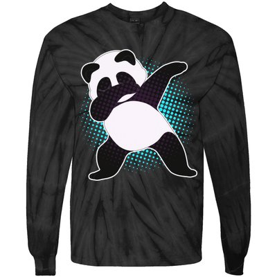 Fun Dabbing Panda Dab Move Tie-Dye Long Sleeve Shirt