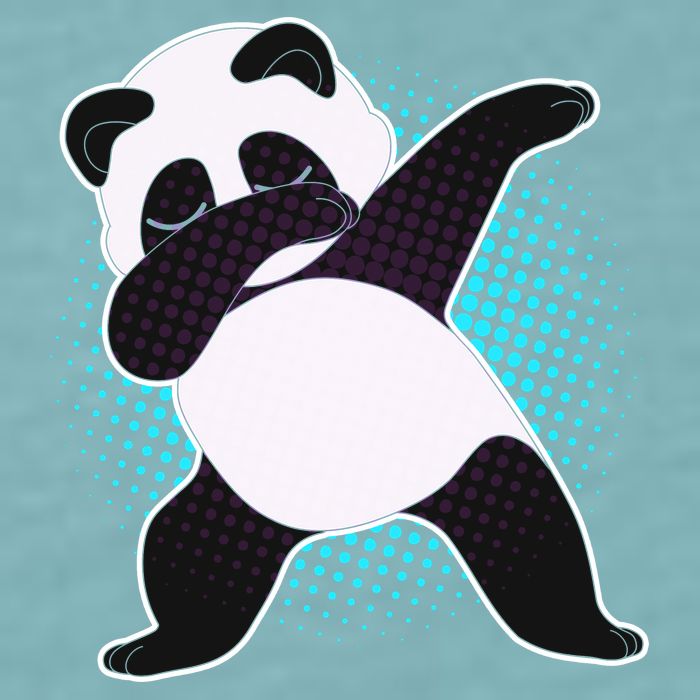 Fun Dabbing Panda Dab Move Sueded Cloud Jersey T-Shirt