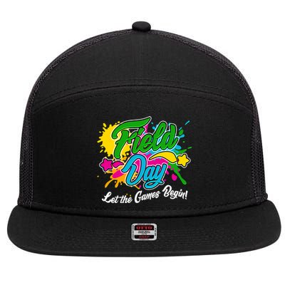 Fun Field Day Let The Games Begin! 7 Panel Mesh Trucker Snapback Hat