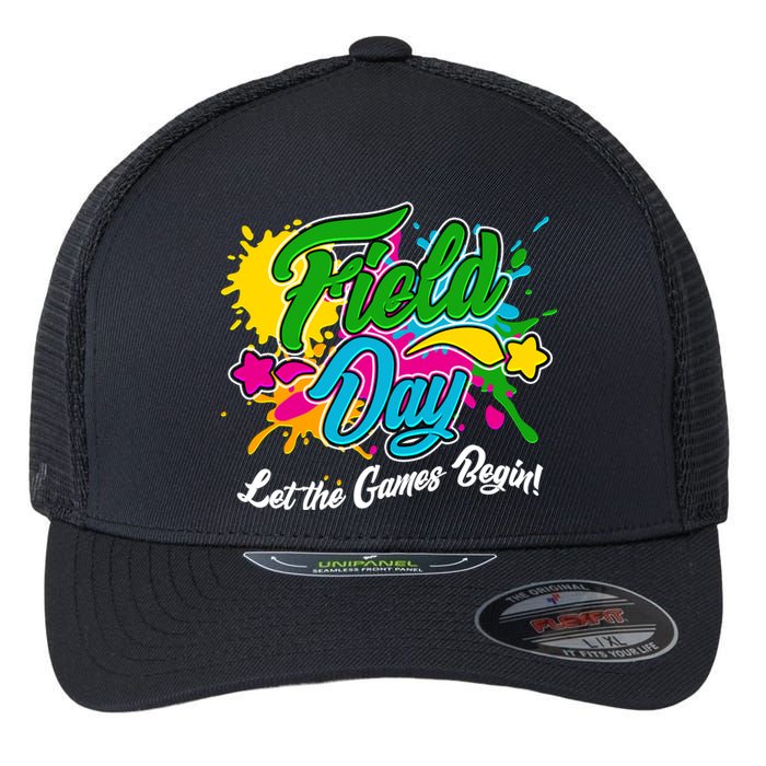 Fun Field Day Let The Games Begin! Flexfit Unipanel Trucker Cap