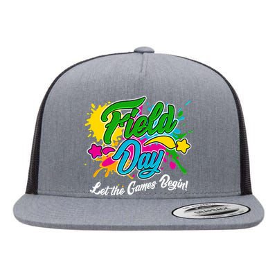 Fun Field Day Let The Games Begin! Flat Bill Trucker Hat