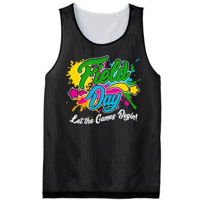 Fun Field Day Let The Games Begin! Mesh Reversible Basketball Jersey Tank