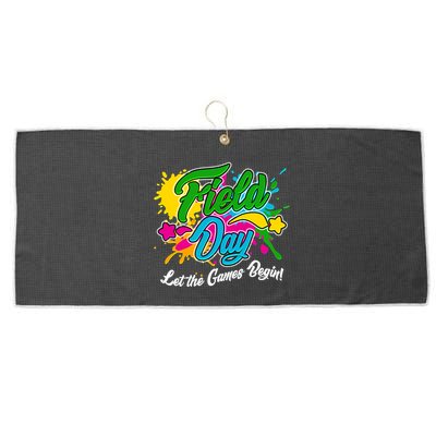 Fun Field Day Let The Games Begin! Large Microfiber Waffle Golf Towel