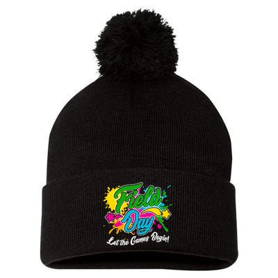 Fun Field Day Let The Games Begin! Pom Pom 12in Knit Beanie