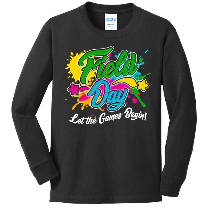 Fun Field Day Let The Games Begin! Kids Long Sleeve Shirt