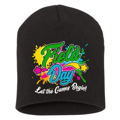 Fun Field Day Let The Games Begin! Short Acrylic Beanie