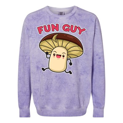 Fun Guy Fungi Mushroom Colorblast Crewneck Sweatshirt