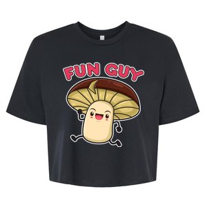 Fun Guy Fungi Mushroom Bella+Canvas Jersey Crop Tee