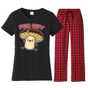 Fun Guy Fungi Mushroom Women's Flannel Pajama Set