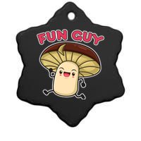 Fun Guy Fungi Mushroom Ceramic Star Ornament