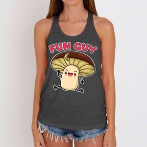 Fun Guy Fungi Mushroom Women's Knotted Racerback Tank