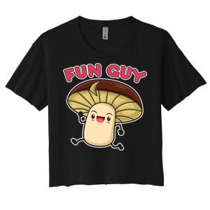 Fun Guy Fungi Mushroom Women's Crop Top Tee