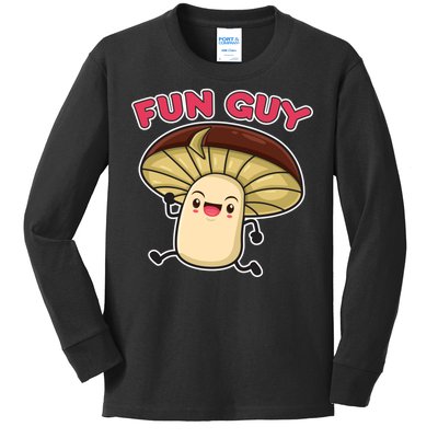 Fun Guy Fungi Mushroom Kids Long Sleeve Shirt