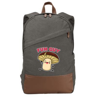 Fun Guy Fungi Mushroom Cotton Canvas Backpack