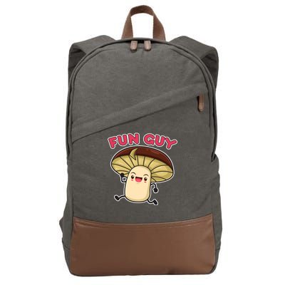 Fun Guy Fungi Mushroom Cotton Canvas Backpack