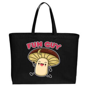 Fun Guy Fungi Mushroom Cotton Canvas Jumbo Tote