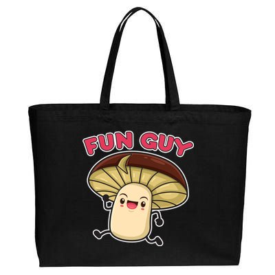 Fun Guy Fungi Mushroom Cotton Canvas Jumbo Tote