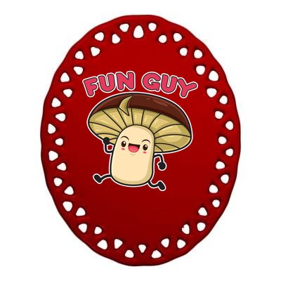 Fun Guy Fungi Mushroom Ceramic Oval Ornament