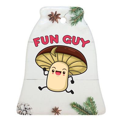 Fun Guy Fungi Mushroom Ceramic Bell Ornament