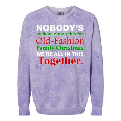 Fun Old Fashion Family Christmas Colorblast Crewneck Sweatshirt