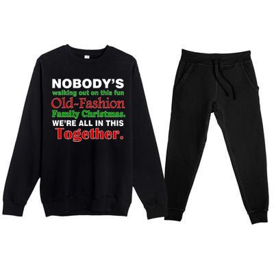 Fun Old Fashion Family Christmas Premium Crewneck Sweatsuit Set