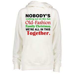 Fun Old Fashion Family Christmas Womens Funnel Neck Pullover Hood