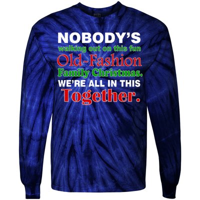 Fun Old Fashion Family Christmas Tie-Dye Long Sleeve Shirt