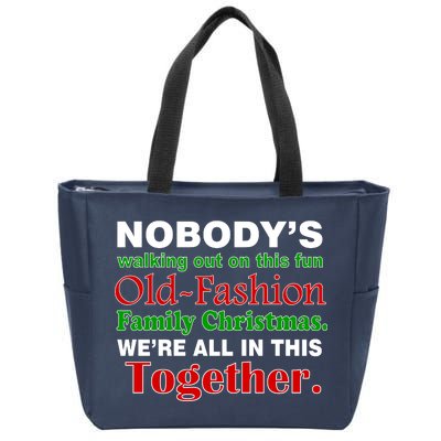 Fun Old Fashion Family Christmas Zip Tote Bag