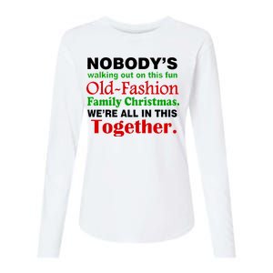 Fun Old Fashion Family Christmas Womens Cotton Relaxed Long Sleeve T-Shirt