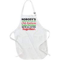 Fun Old Fashion Family Christmas Full-Length Apron With Pockets