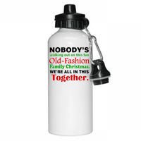 Fun Old Fashion Family Christmas Aluminum Water Bottle