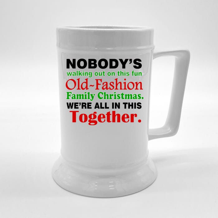 Fun Old Fashion Family Christmas Beer Stein