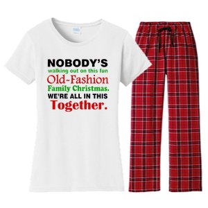 Fun Old Fashion Family Christmas Women's Flannel Pajama Set