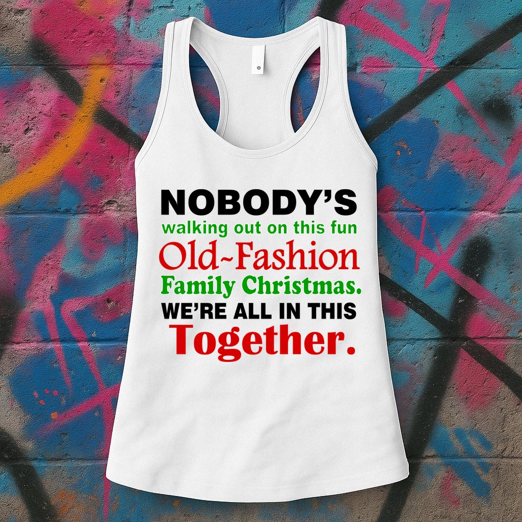 Fun Old Fashion Family Christmas Womens Tank Top
