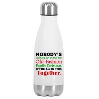 Fun Old Fashion Family Christmas Stainless Steel Insulated Water Bottle