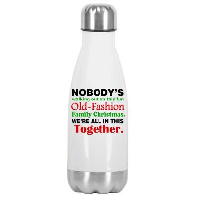 Fun Old Fashion Family Christmas Stainless Steel Insulated Water Bottle