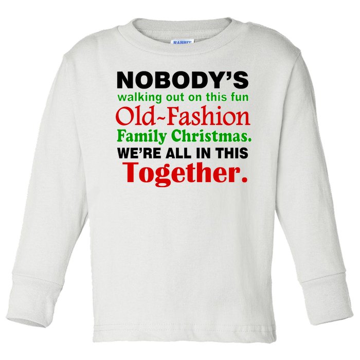 Fun Old Fashion Family Christmas Toddler Long Sleeve Shirt