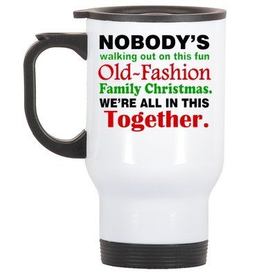 Fun Old Fashion Family Christmas Stainless Steel Travel Mug