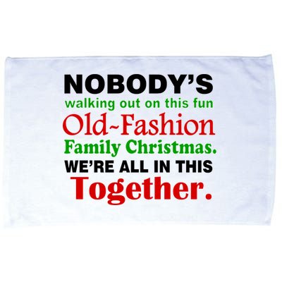 Fun Old Fashion Family Christmas Microfiber Hand Towel