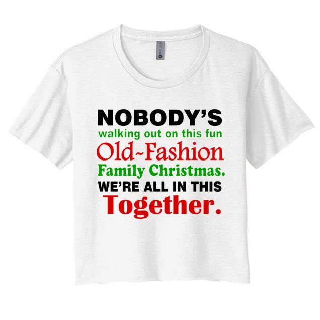 Fun Old Fashion Family Christmas Crop Top