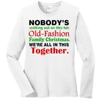 Fun Old Fashion Family Christmas Ladies Long Sleeve Shirt