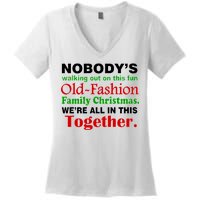 Fun Old Fashion Family Christmas Women's V-Neck T-Shirt