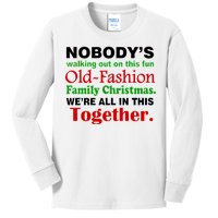 Fun Old Fashion Family Christmas Kids Long Sleeve Shirt